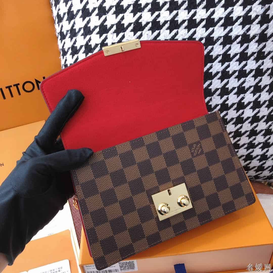 LV 咖啡棋盘格CROISETTE链条包 N60287 N60288