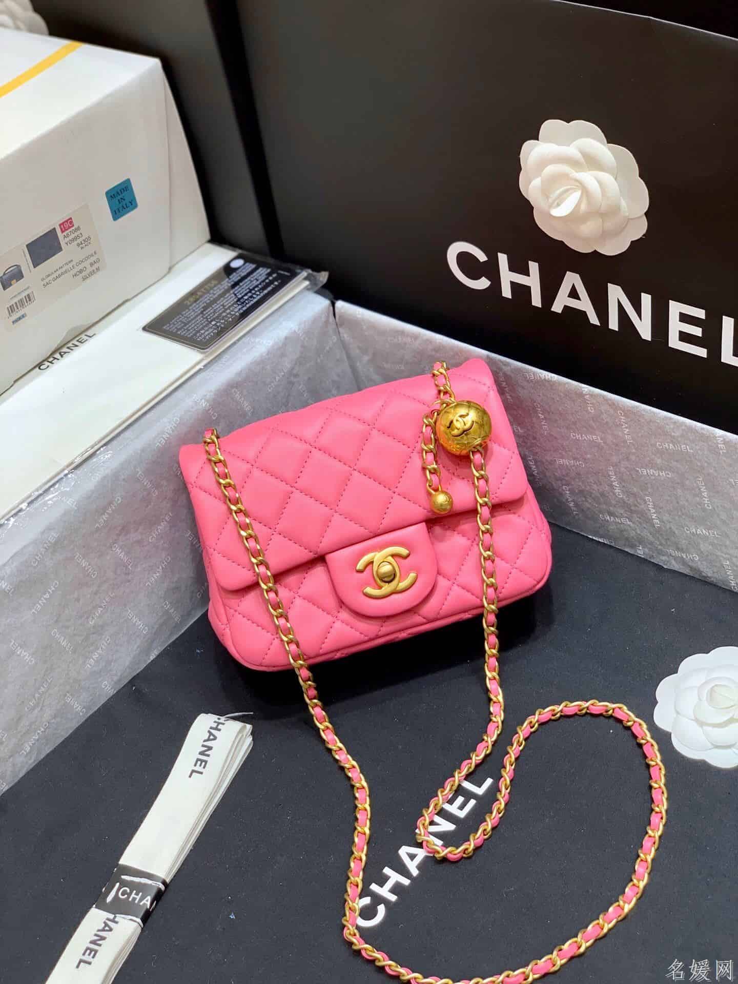 Chanel/香奈儿 2020新款CF方胖子大金珠链条包 AS1786