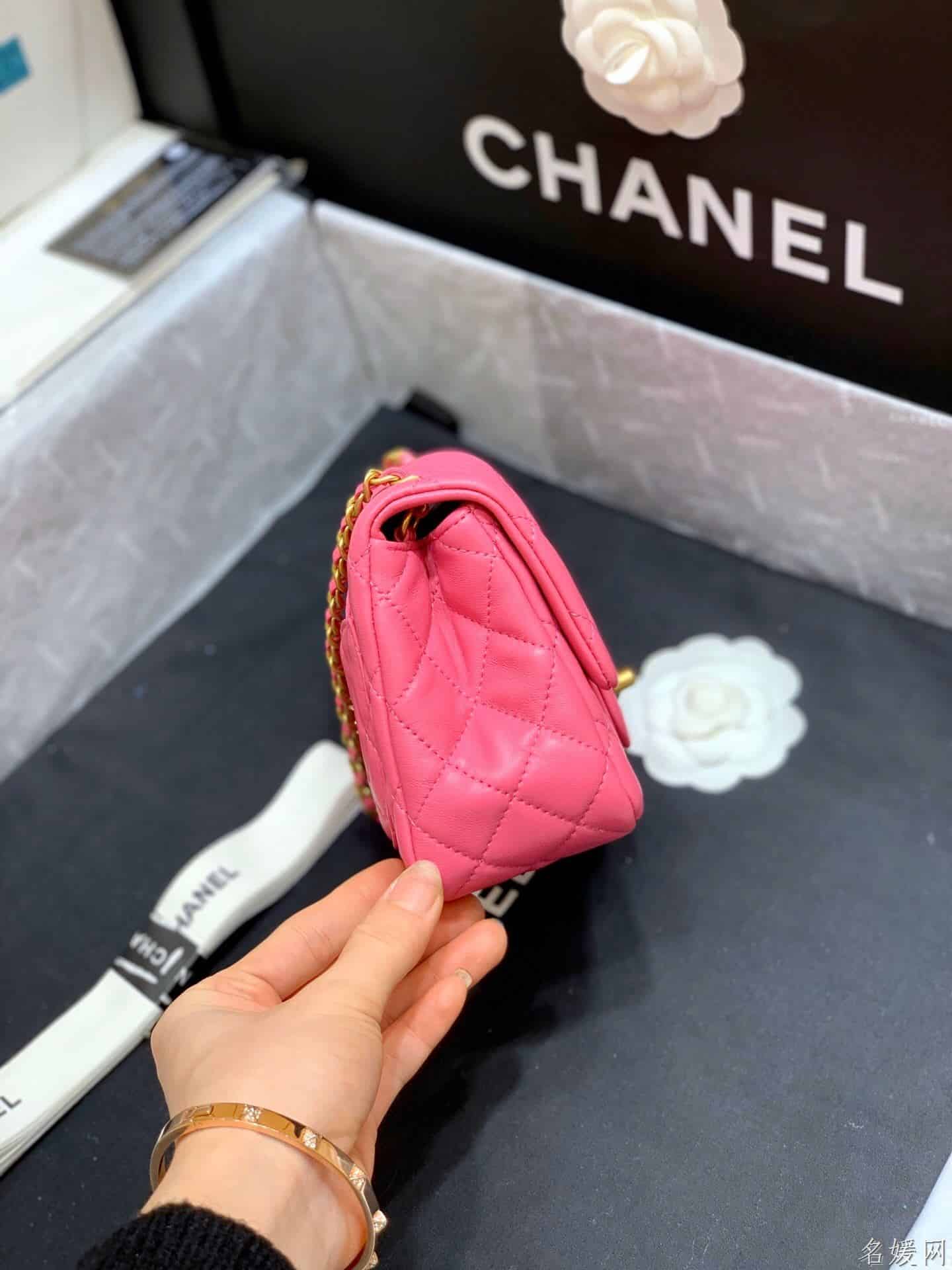 Chanel/香奈儿 2020新款CF方胖子大金珠链条包 AS1786