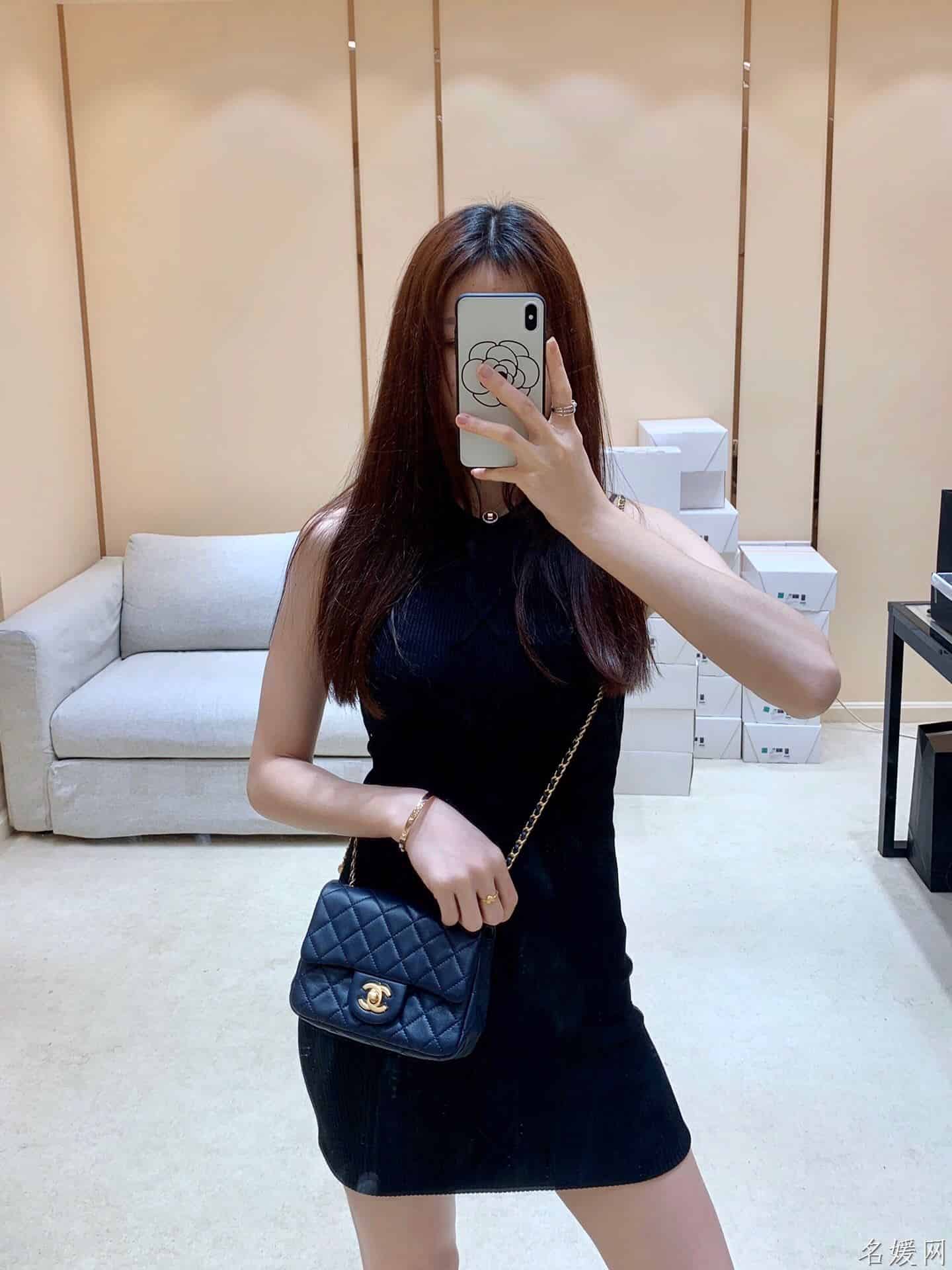 Chanel/香奈儿 2020新款CF方胖子大金珠链条包 AS1786