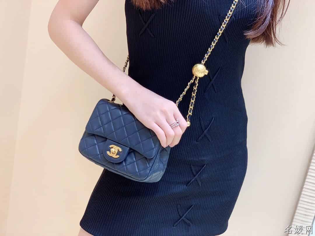 Chanel/香奈儿 2020新款CF方胖子大金珠链条包 AS1786