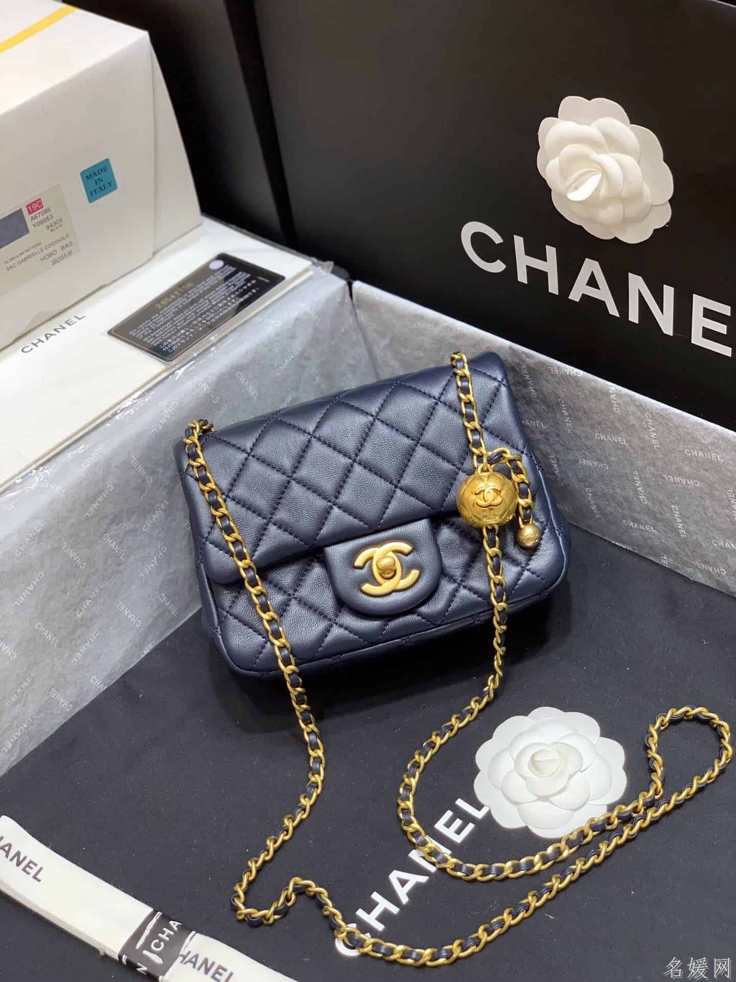 Chanel/香奈儿 2020新款CF方胖子大金珠链条包 AS1786