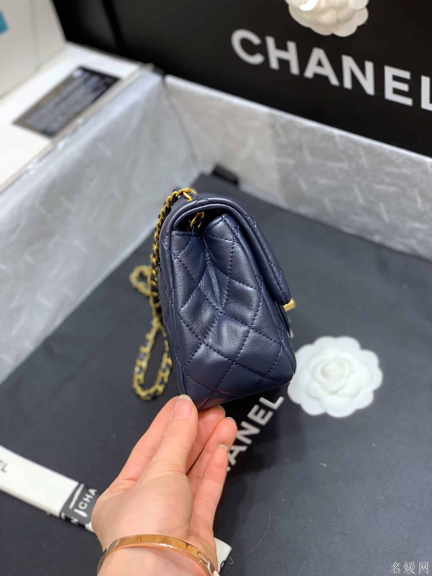 Chanel/香奈儿 2020新款CF方胖子大金珠链条包 AS1786