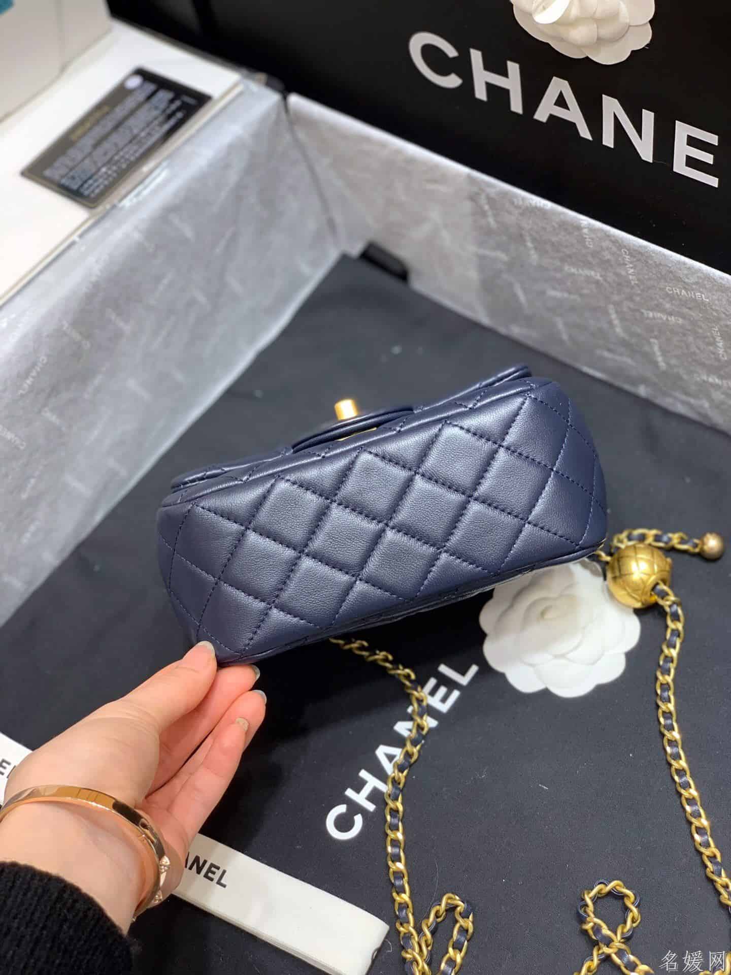 Chanel/香奈儿 2020新款CF方胖子大金珠链条包 AS1786