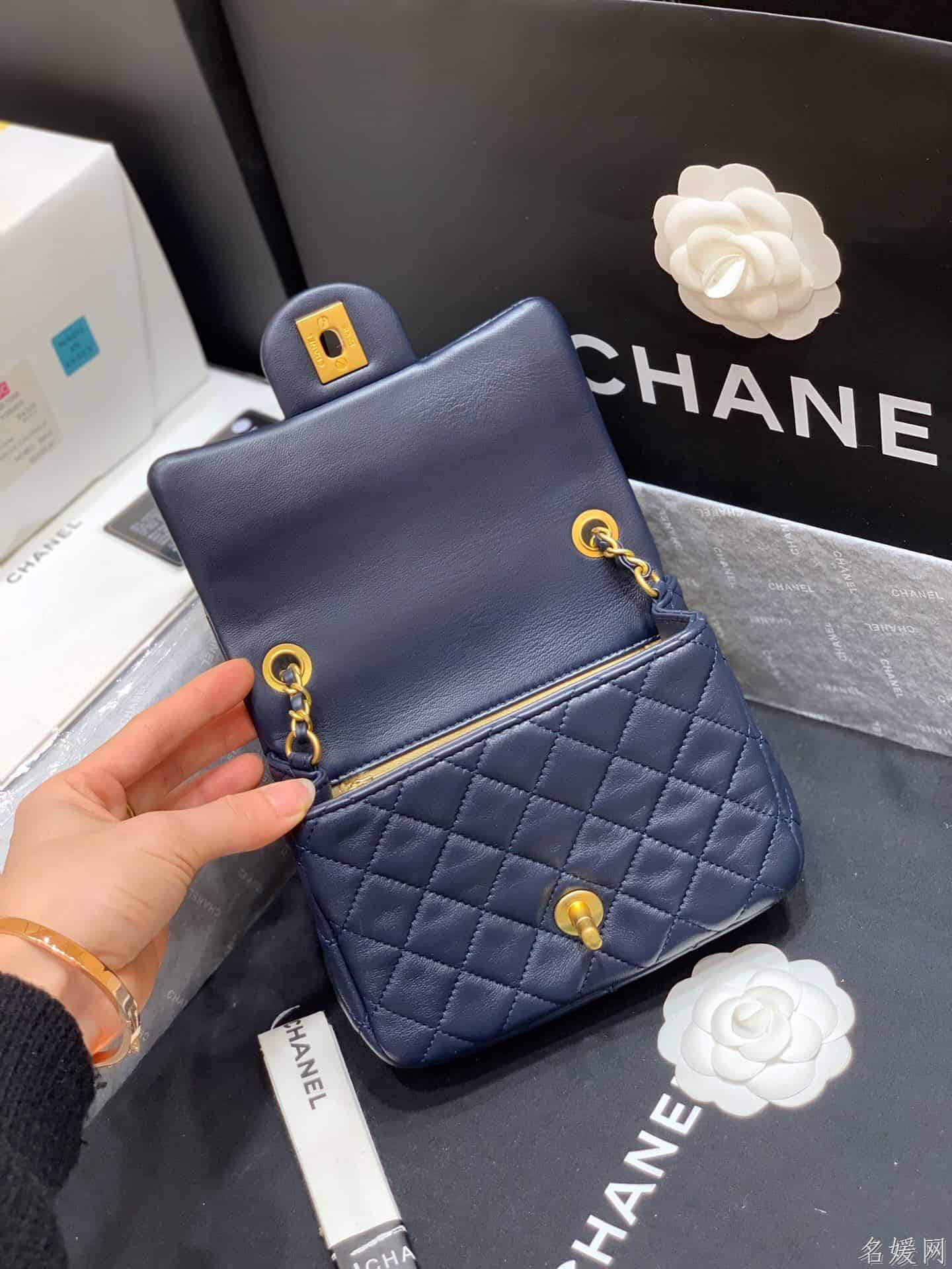 Chanel/香奈儿 2020新款CF方胖子大金珠链条包 AS1786