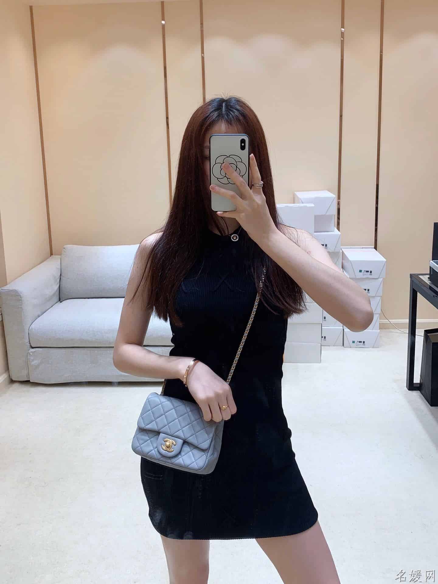 Chanel/香奈儿 2020新款CF方胖子大金珠链条包 AS1786