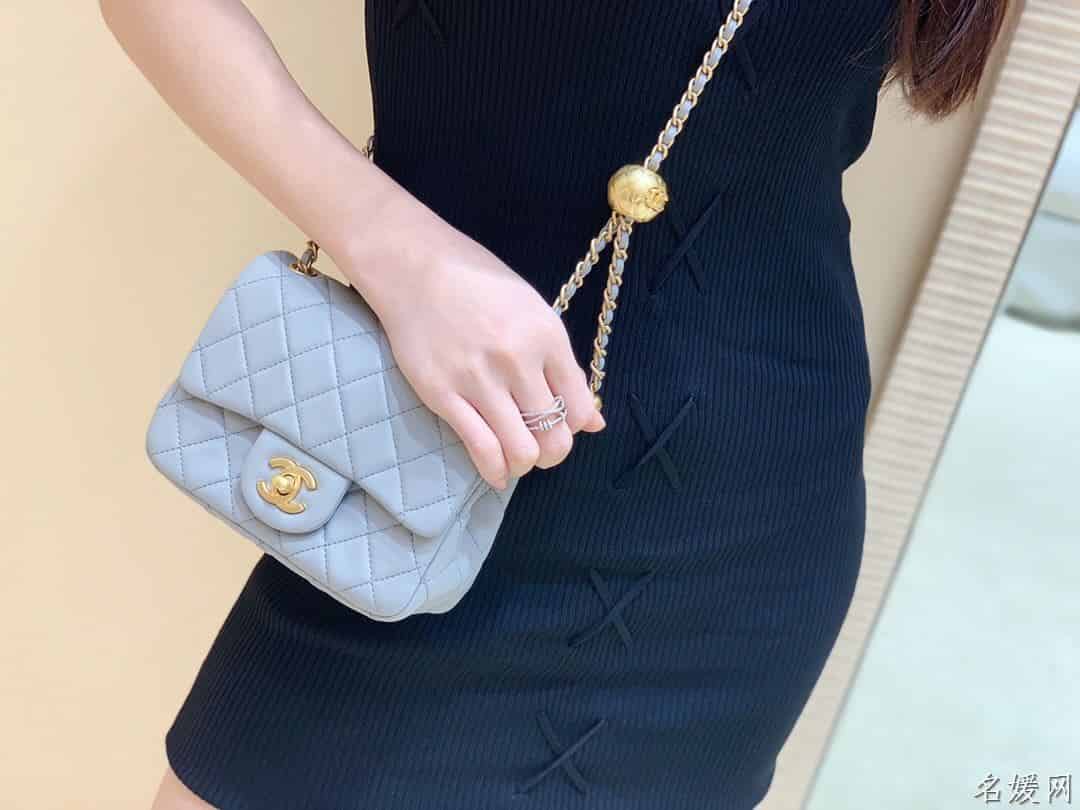 Chanel/香奈儿 2020新款CF方胖子大金珠链条包 AS1786
