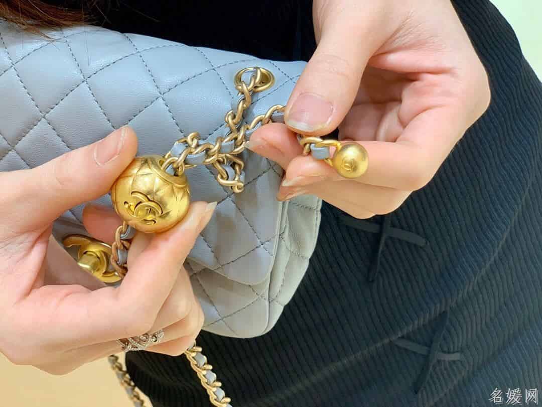 Chanel/香奈儿 2020新款CF方胖子大金珠链条包 AS1786