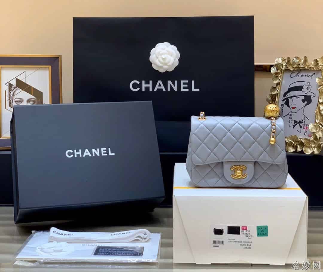 Chanel/香奈儿 2020新款CF方胖子大金珠链条包 AS1786