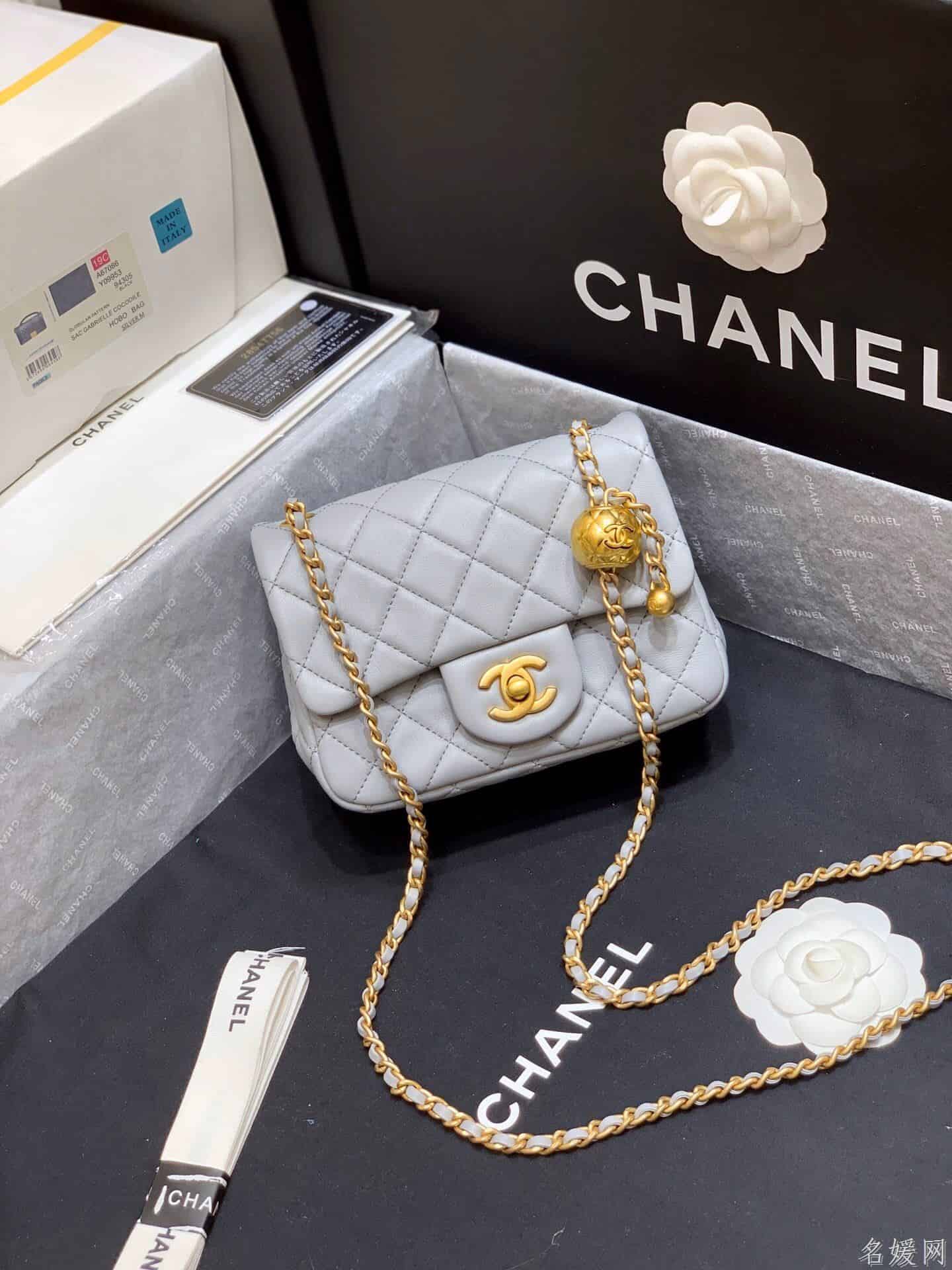 Chanel/香奈儿 2020新款CF方胖子大金珠链条包 AS1786