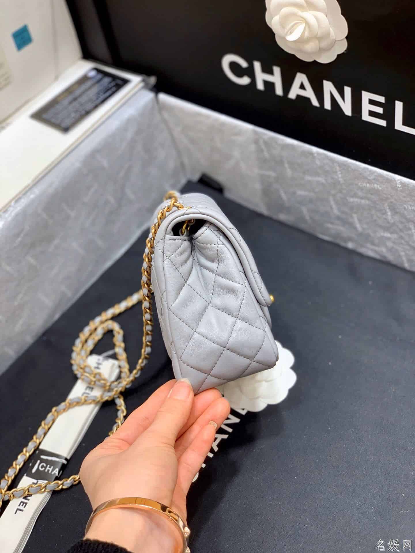 Chanel/香奈儿 2020新款CF方胖子大金珠链条包 AS1786