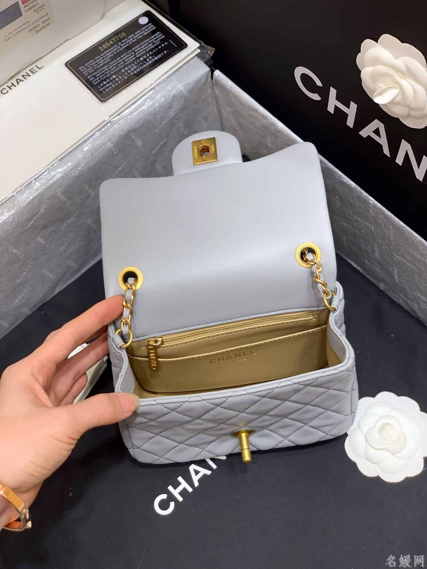 Chanel/香奈儿 2020新款CF方胖子大金珠链条包 AS1786