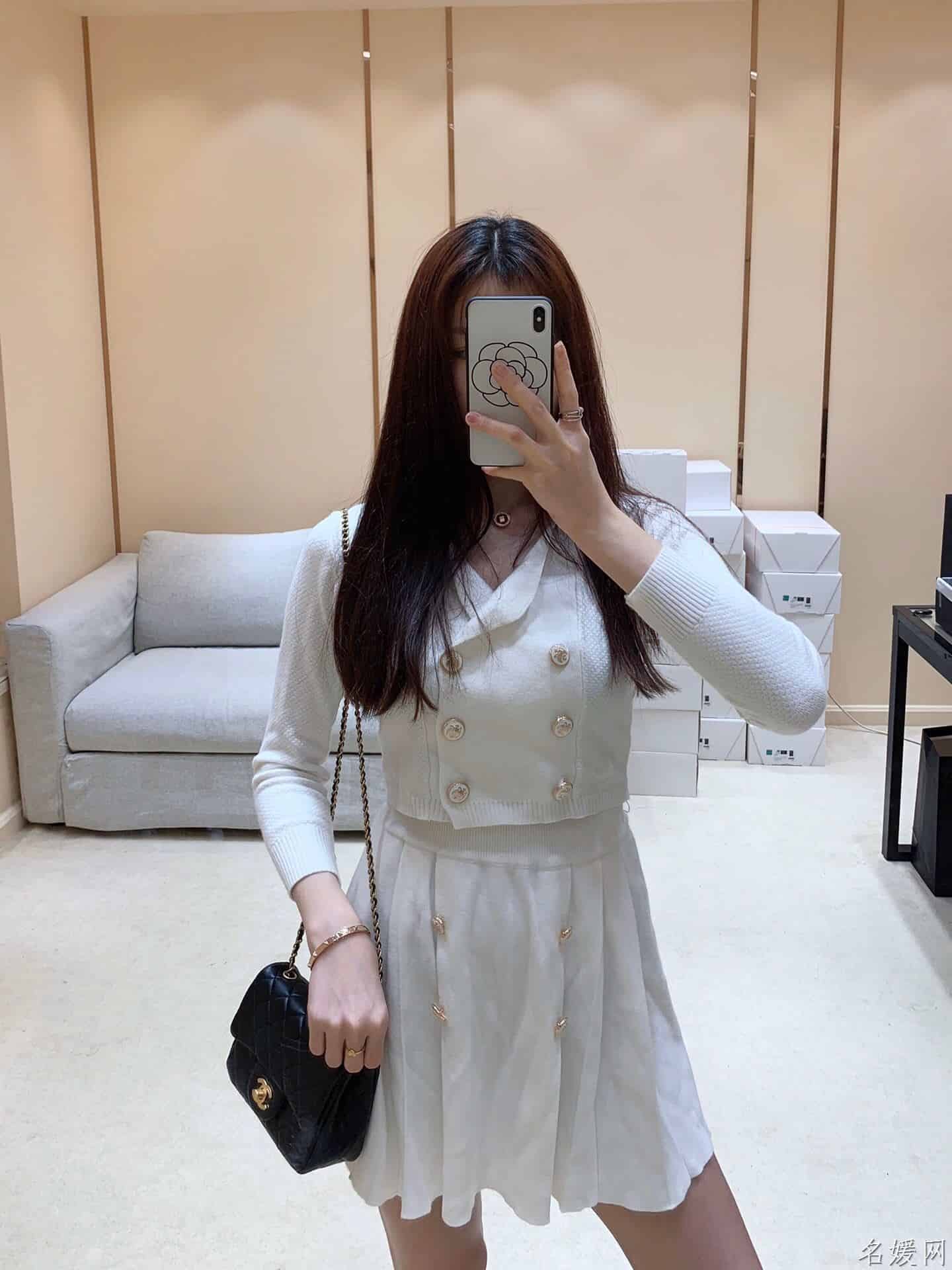 Chanel/香奈儿 2020新款CF方胖子大金珠链条包 AS1786