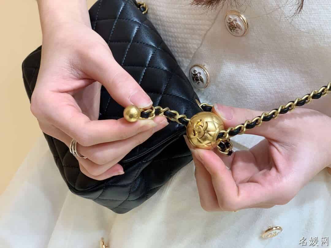 Chanel/香奈儿 2020新款CF方胖子大金珠链条包 AS1786