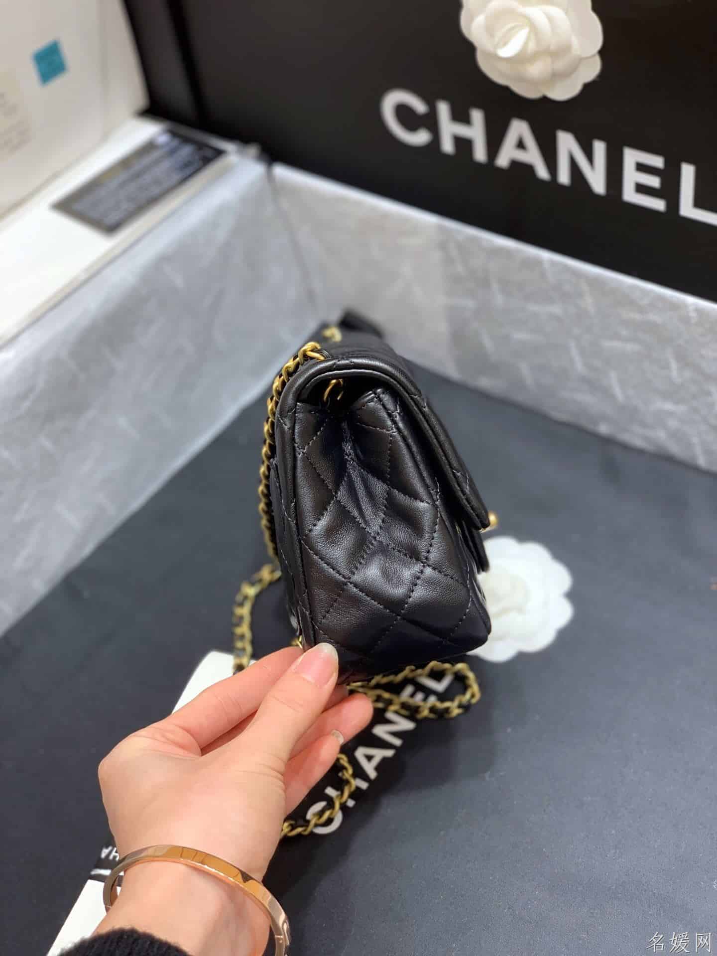 Chanel/香奈儿 2020新款CF方胖子大金珠链条包 AS1786