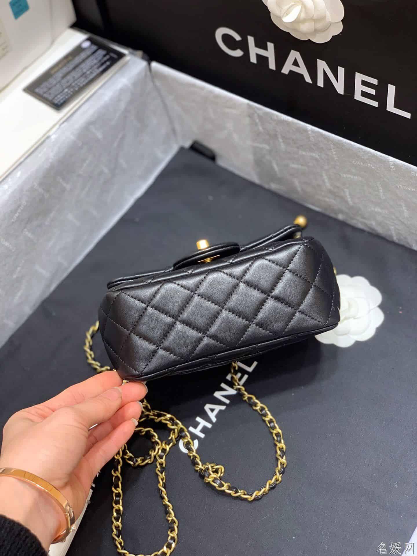 Chanel/香奈儿 2020新款CF方胖子大金珠链条包 AS1786