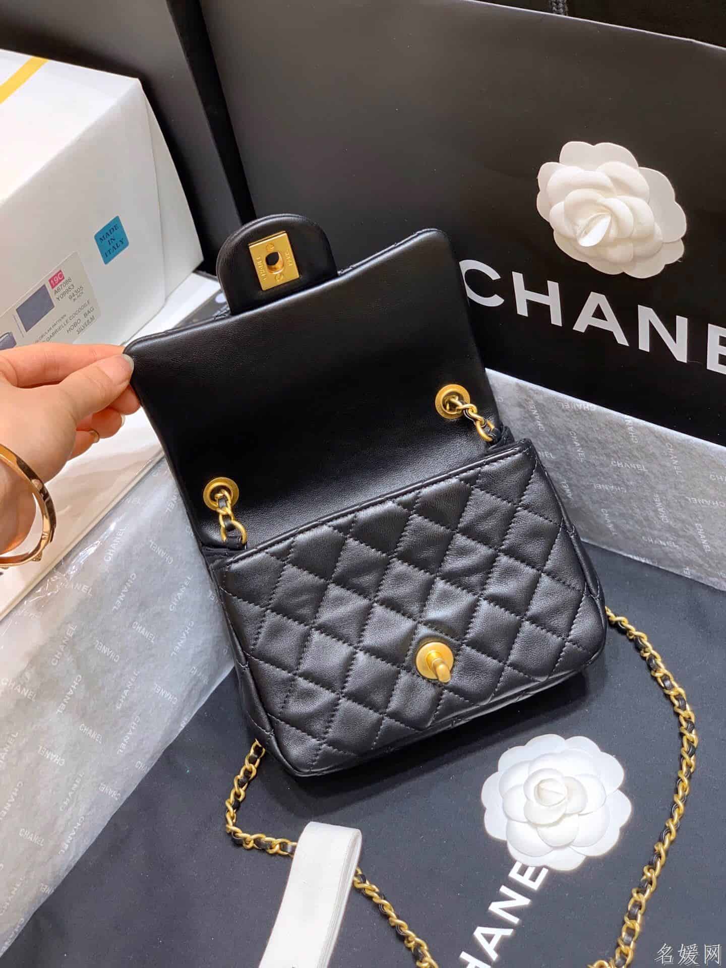 Chanel/香奈儿 2020新款CF方胖子大金珠链条包 AS1786