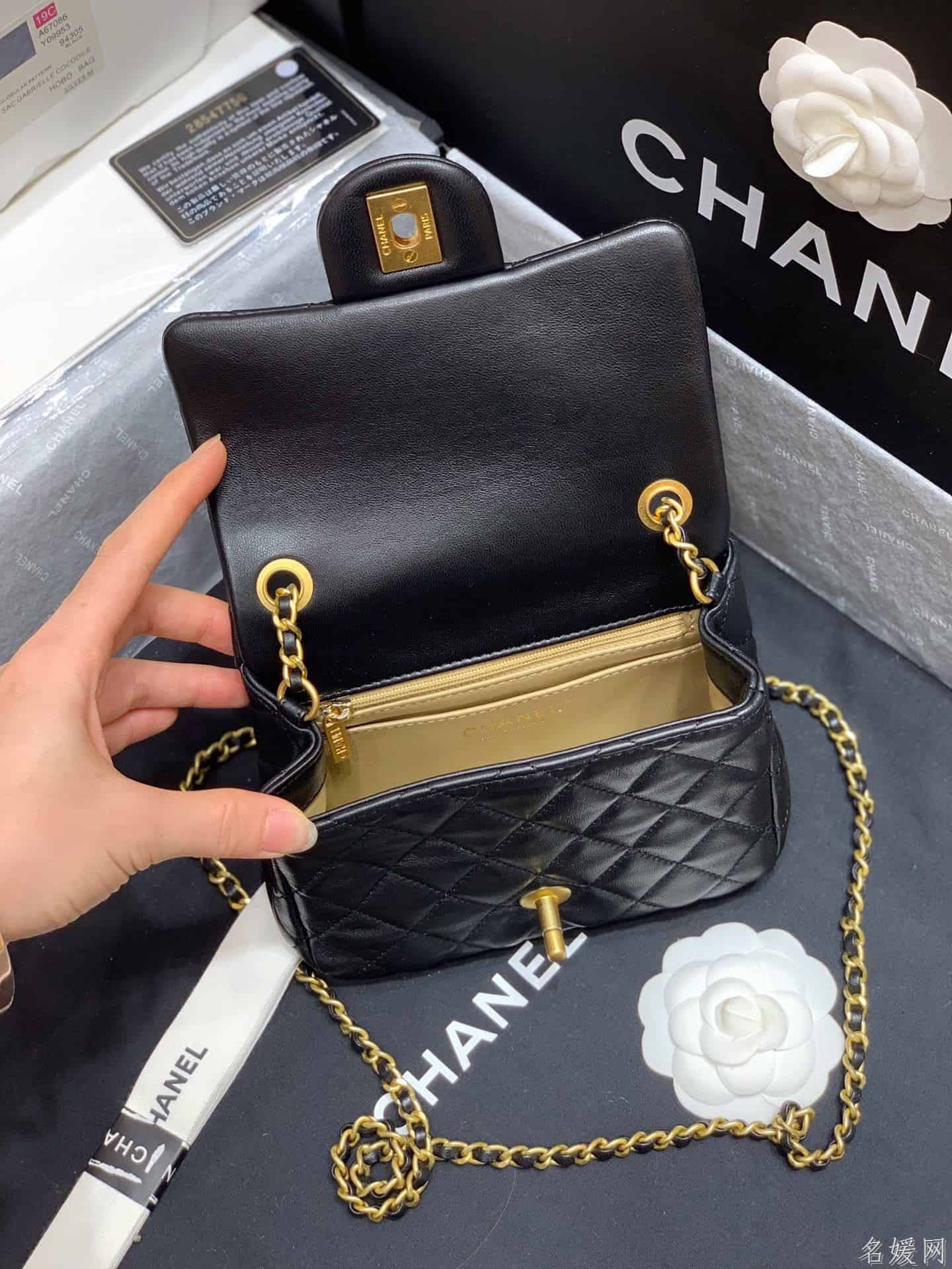 Chanel/香奈儿 2020新款CF方胖子大金珠链条包 AS1786