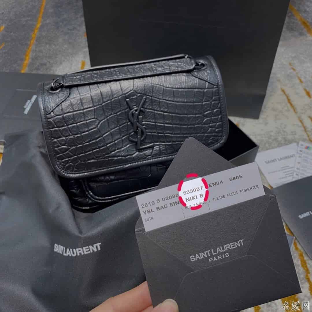 【原厂皮】YSL NIKI鳄鱼纹小号单肩斜挎包 533037