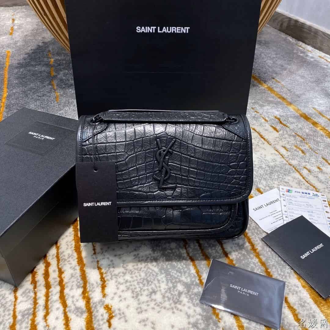 【原厂皮】YSL NIKI鳄鱼纹小号单肩斜挎包 533037