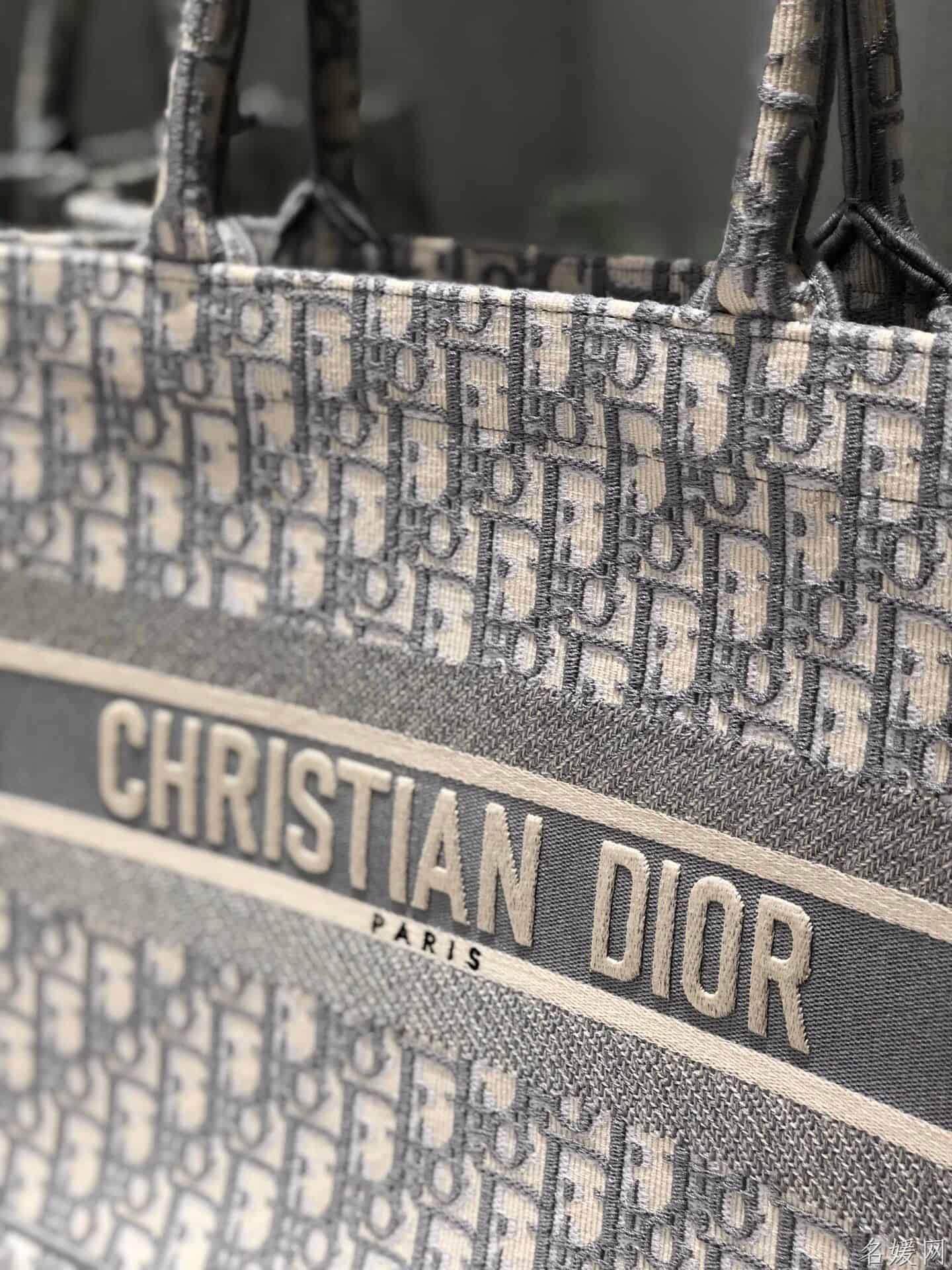 Dior/迪奥 小号灰色OBLIQUE 印花 BOOK TOTE托特包