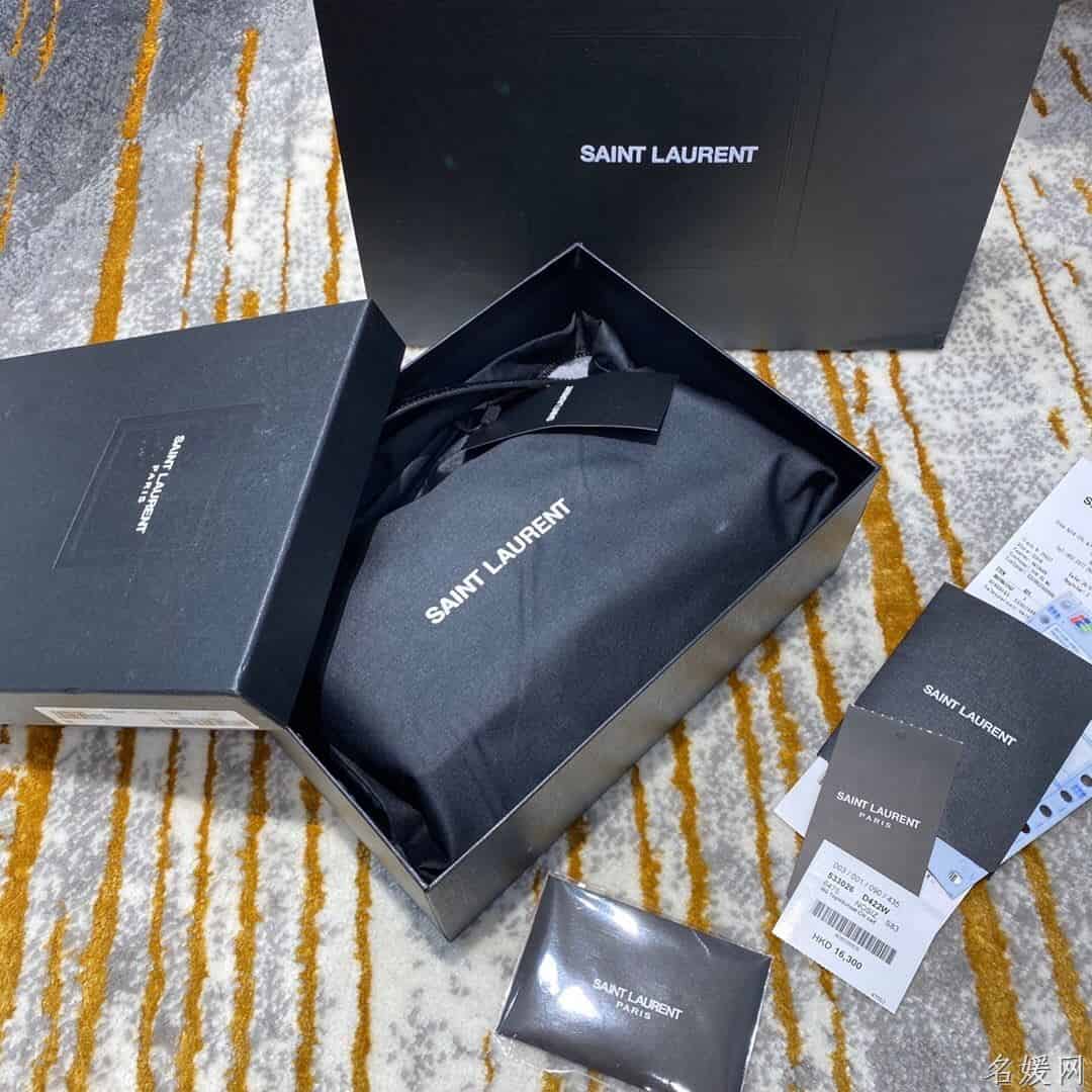 YSL/圣罗兰 SUNSET鳄鱼纹压印亮面皮革链条包 533026