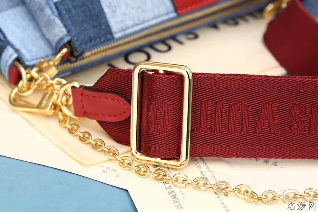 LV M44990 牛仔布五合一麻将包 三合一斜挎包