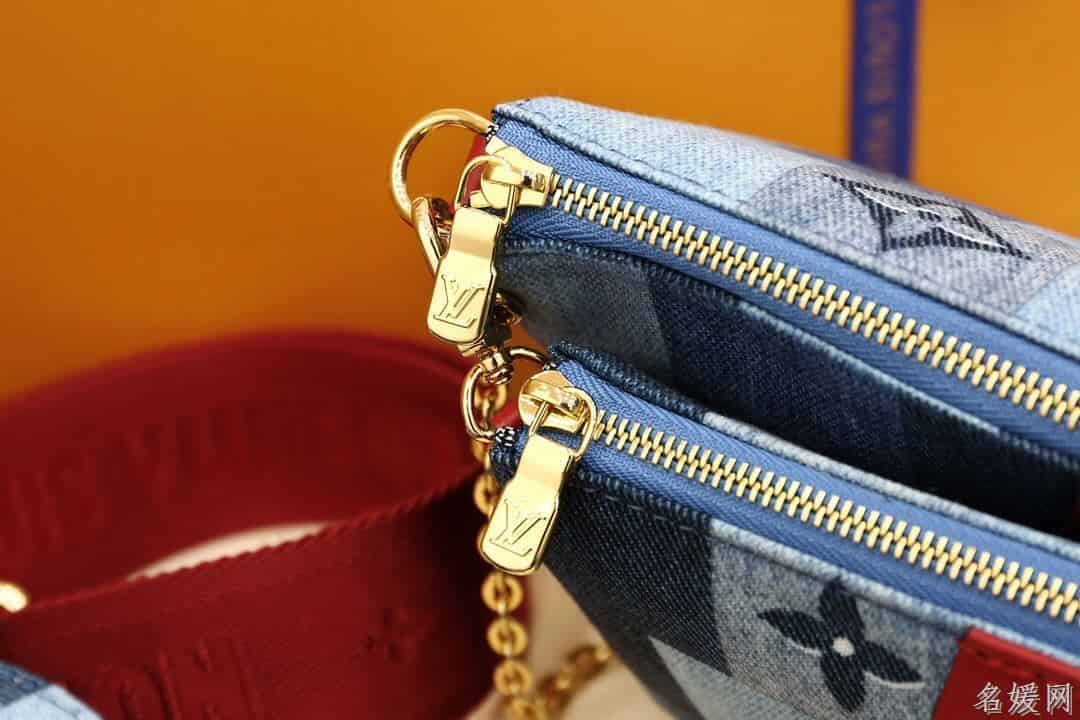 LV M44990 牛仔布五合一麻将包 三合一斜挎包