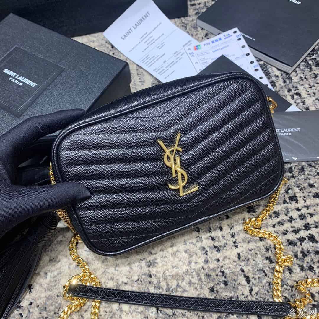 YSL/圣罗兰 LOU 迷你提花粒面压花真皮包 585040