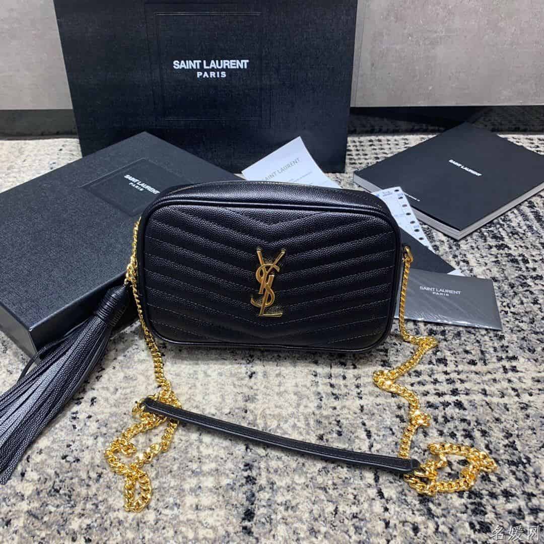 YSL/圣罗兰 LOU 迷你提花粒面压花真皮包 585040