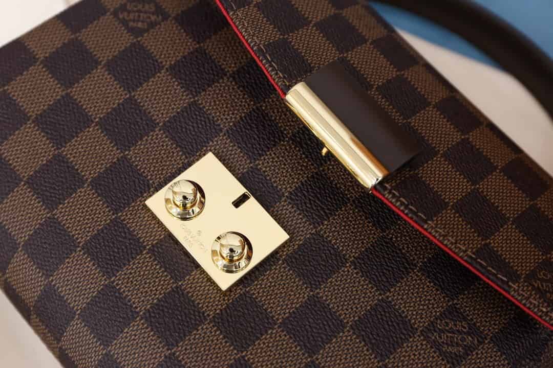 LV N53000 棋盘格Croisette邮差翻盖斜挎手提女包