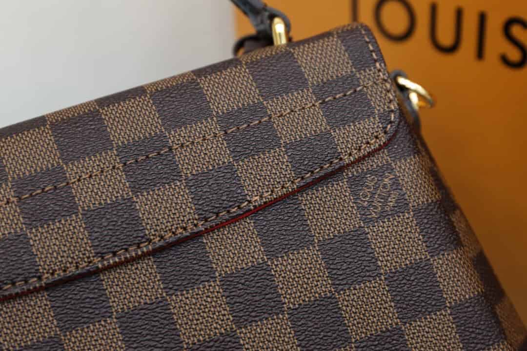 LV N53000 棋盘格Croisette邮差翻盖斜挎手提女包