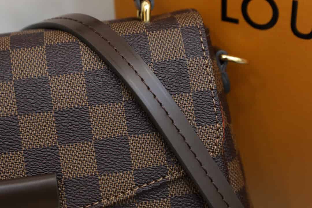 LV N53000 棋盘格Croisette邮差翻盖斜挎手提女包