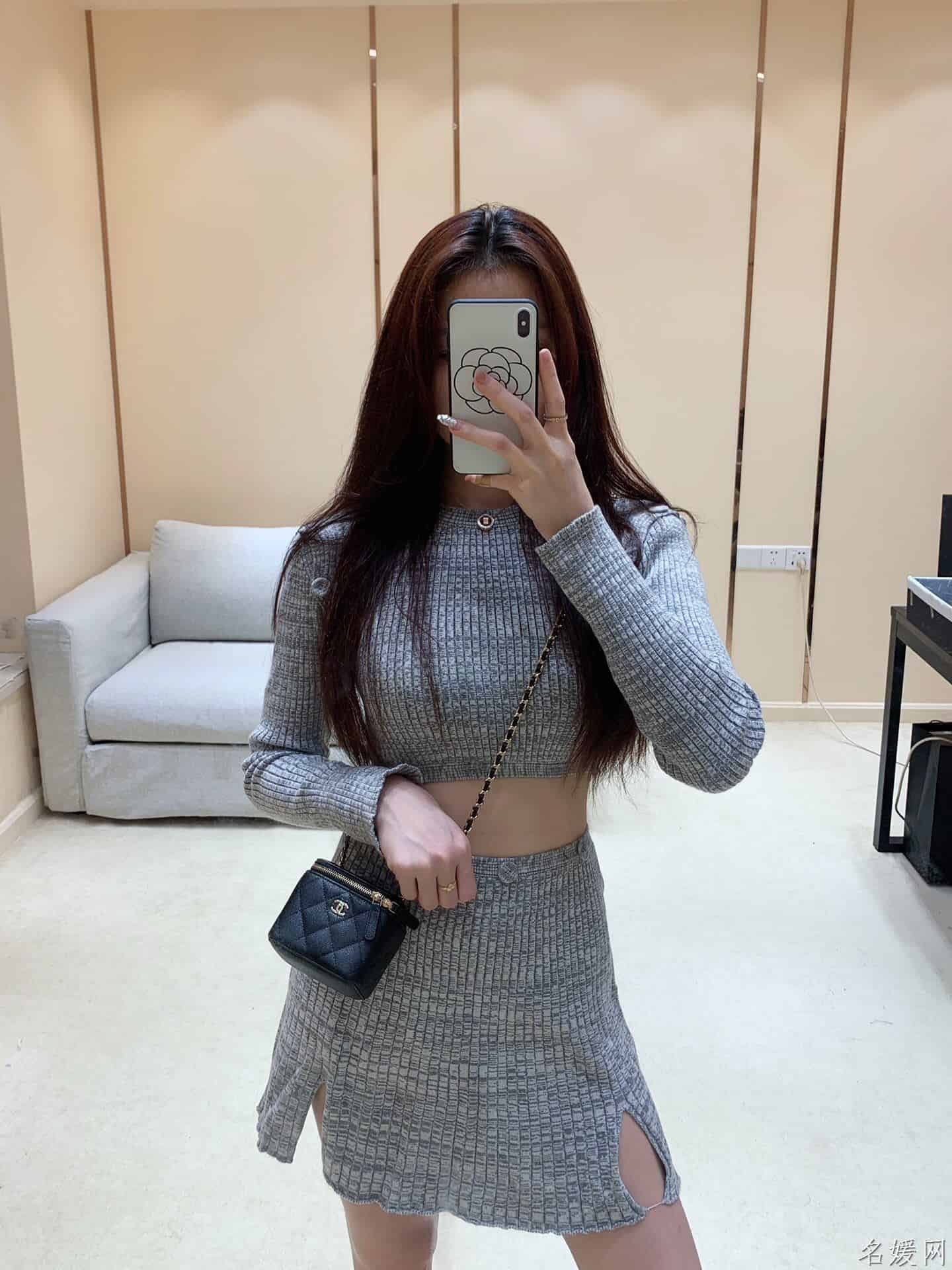 Chanel/香奈儿 迷你链子盒子化妆包 AP1340