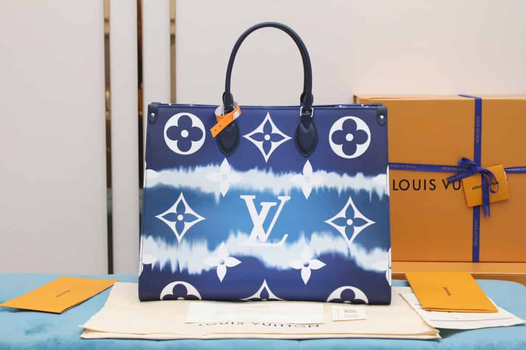 LV M45120 夏日系列ONTHEGO蓝色渐变托特手提购物袋
