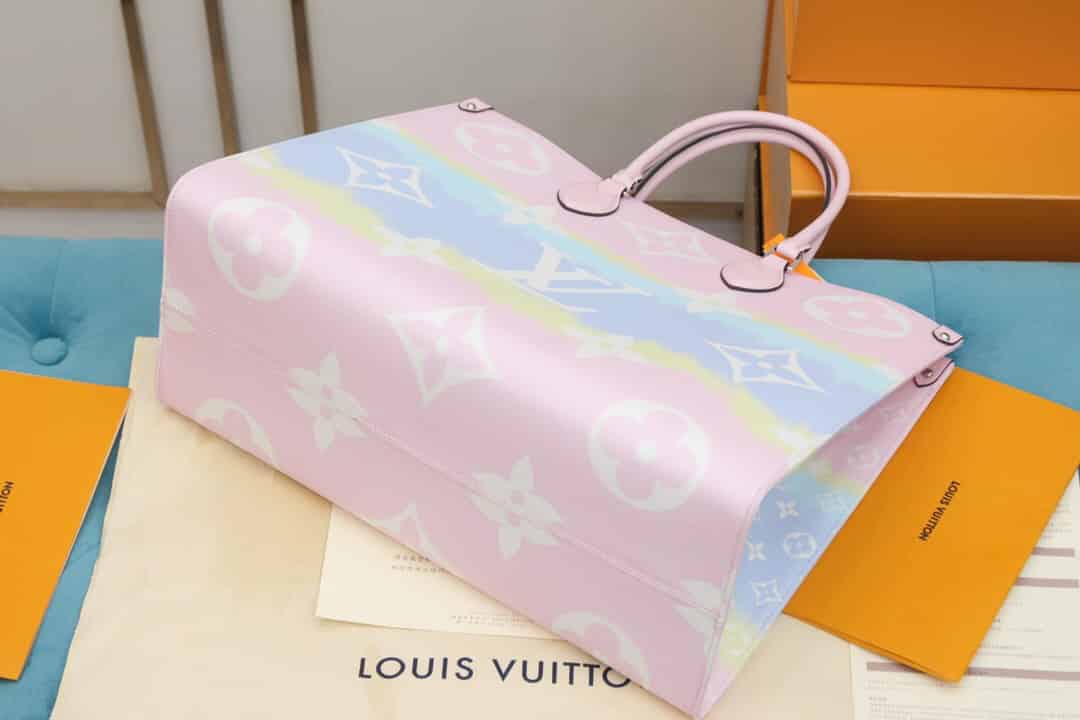 LV M45119 夏日系列ONTHEGO粉色渐变托特手提购物袋