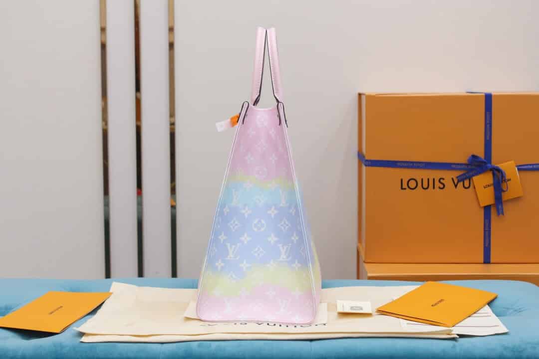 LV M45119 夏日系列ONTHEGO粉色渐变托特手提购物袋