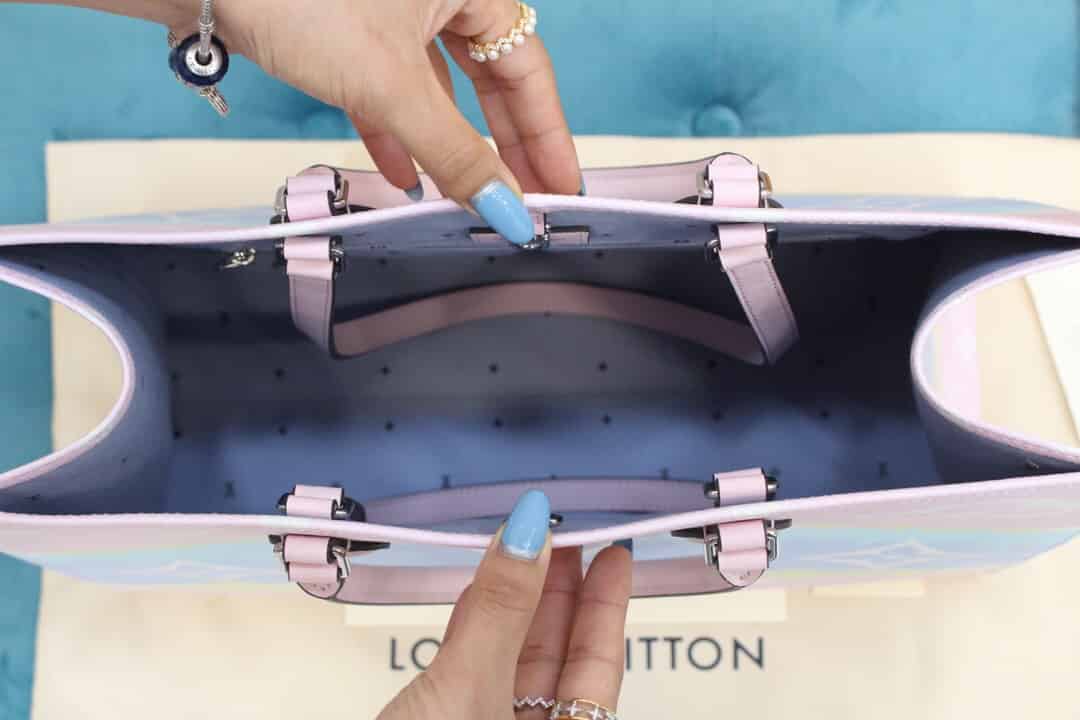 LV M45119 夏日系列ONTHEGO粉色渐变托特手提购物袋