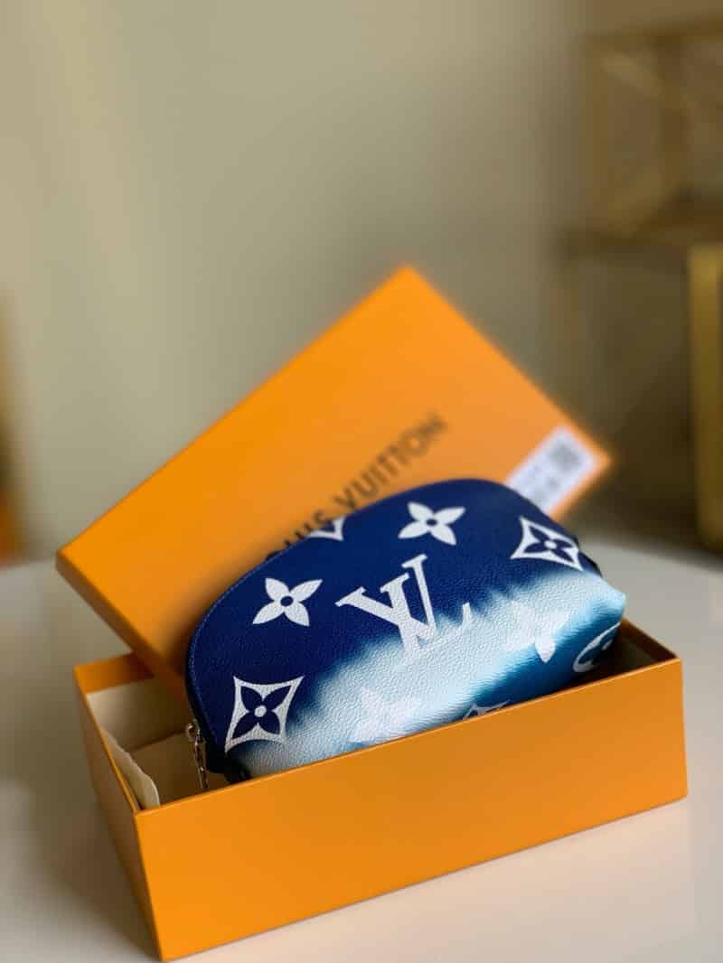 LV 2020夏日系列扎染渐变蓝色Escale化妆包 M69138