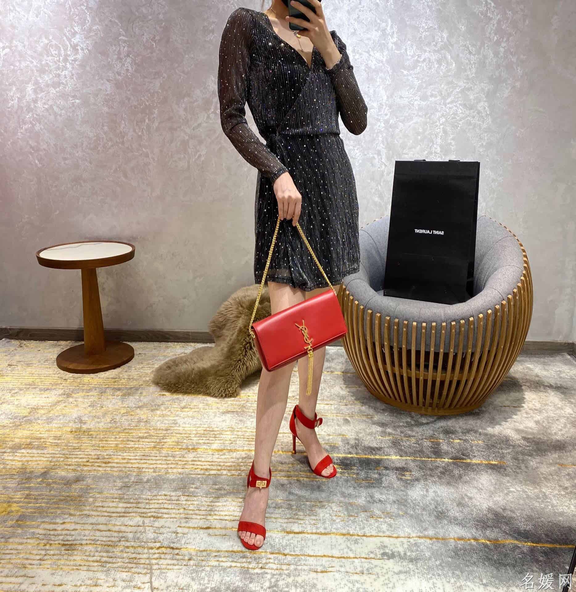 YSL kate 99 小羊皮链条单肩斜挎包 6042761EL0J6805