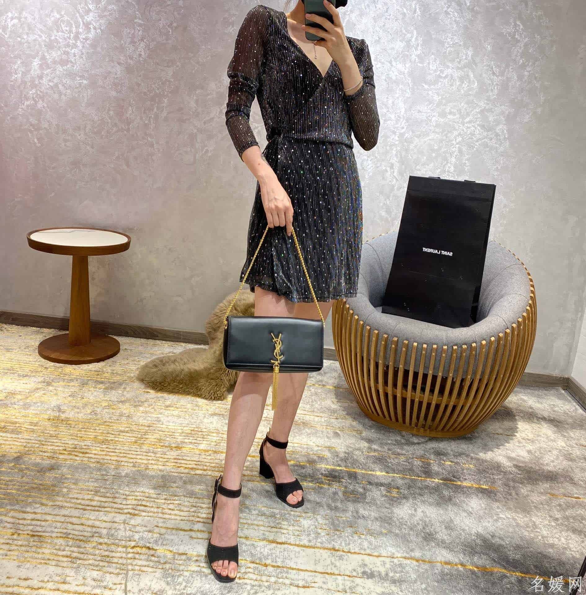 YSL kate 99 小羊皮链条单肩斜挎包 6042761EL0J1000