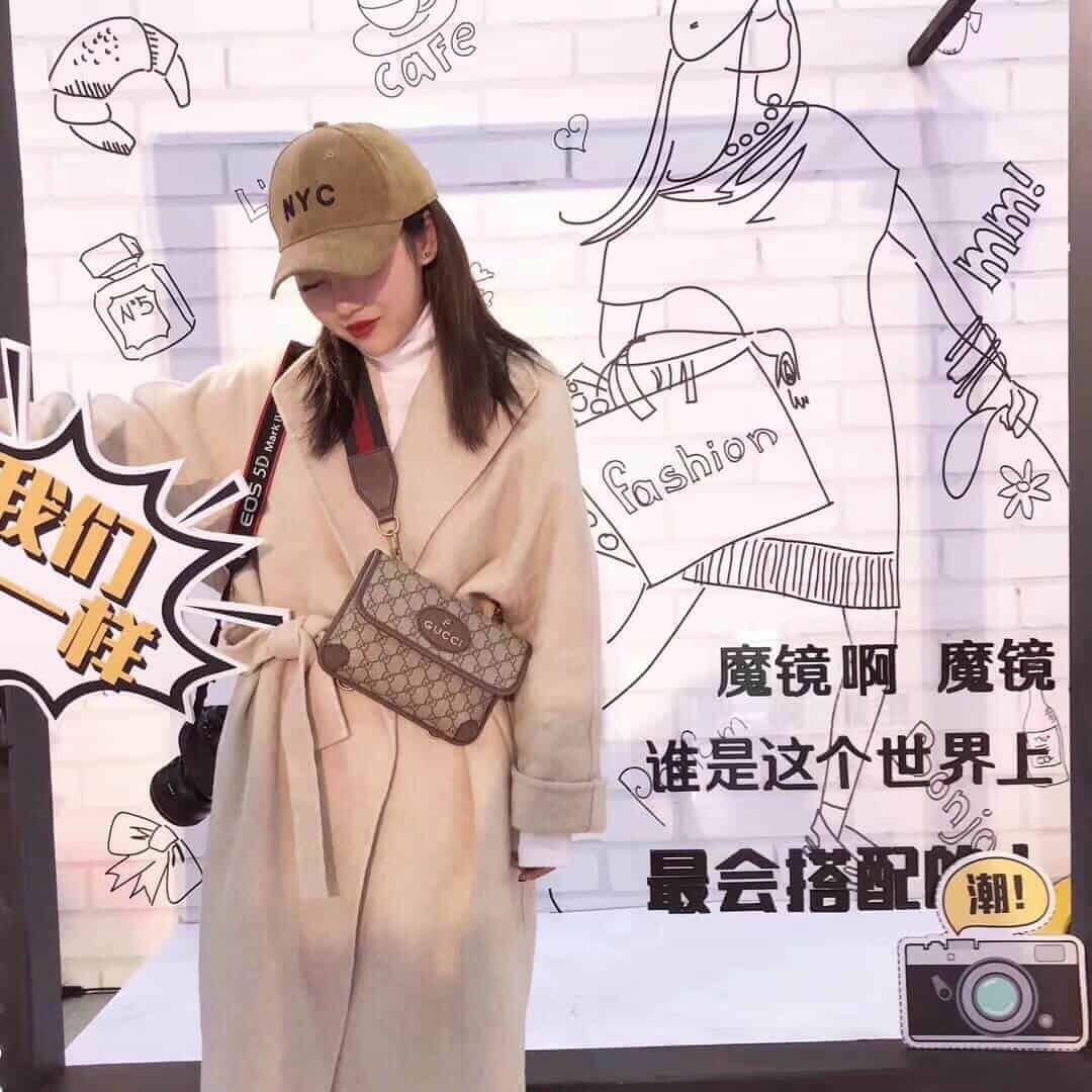 Gucci/古驰 Totem GG Superme经典爆款虎头腰包 489617