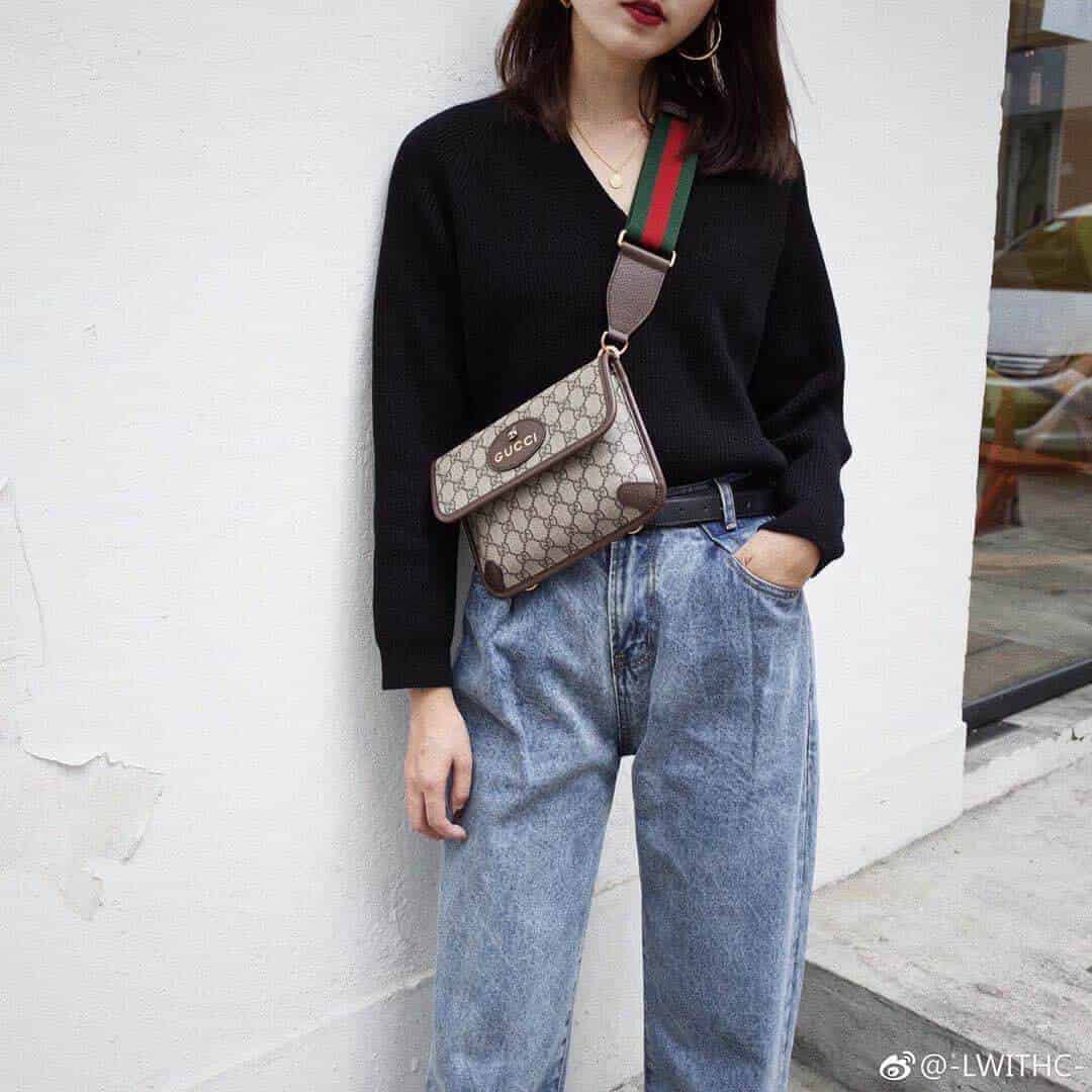 Gucci/古驰 Totem GG Superme经典爆款虎头腰包 489617