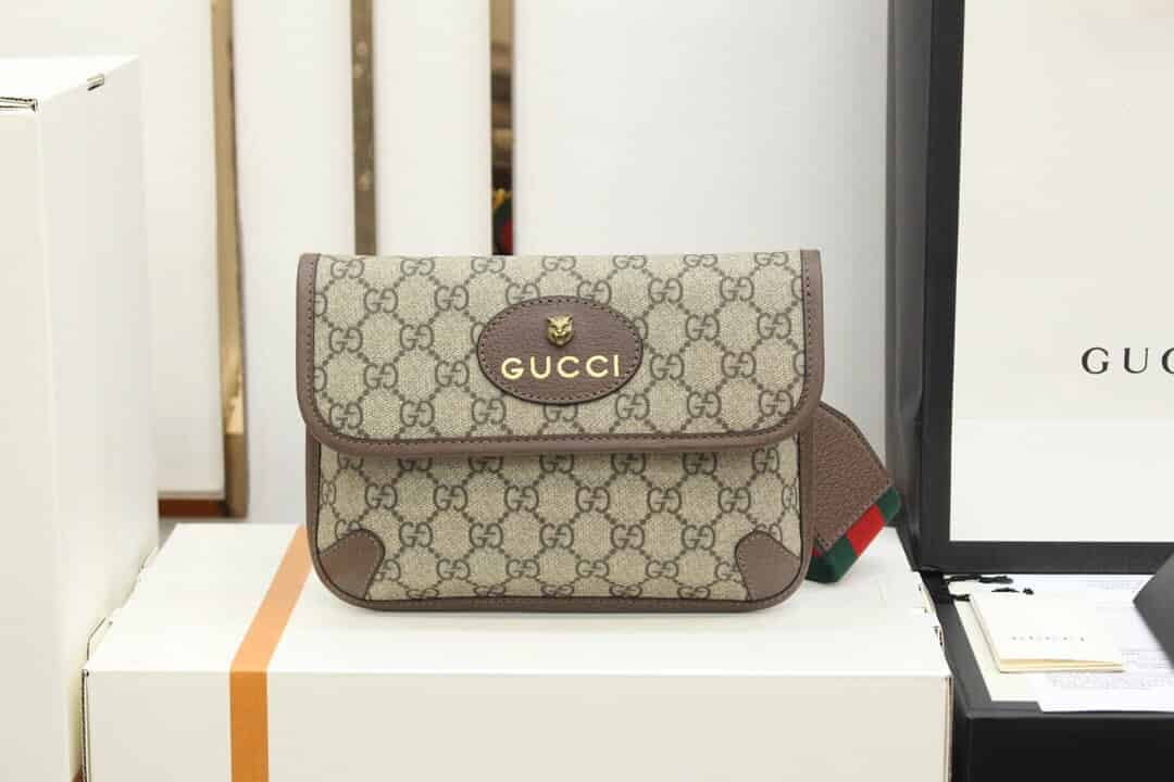 Gucci/古驰 Totem GG Superme经典爆款虎头腰包 489617