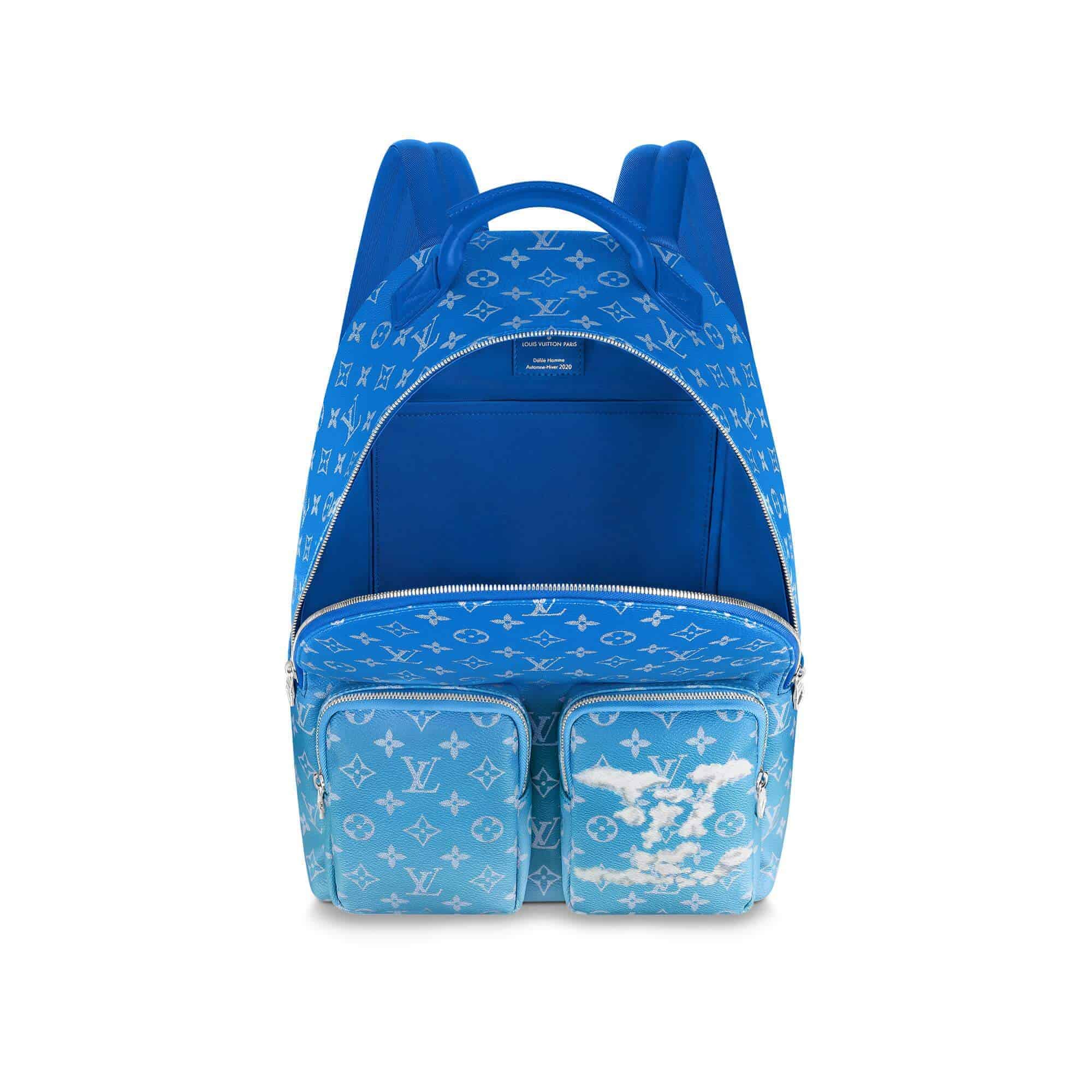 lvm45441蓝天白云朵backpackmultipocket双肩背包