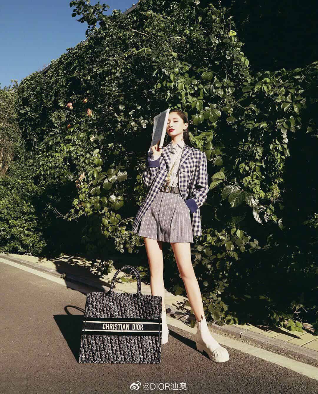 Dior 蓝色天鹅绒 Oblique Book Tote 购物袋 M1286ZWVF_M928