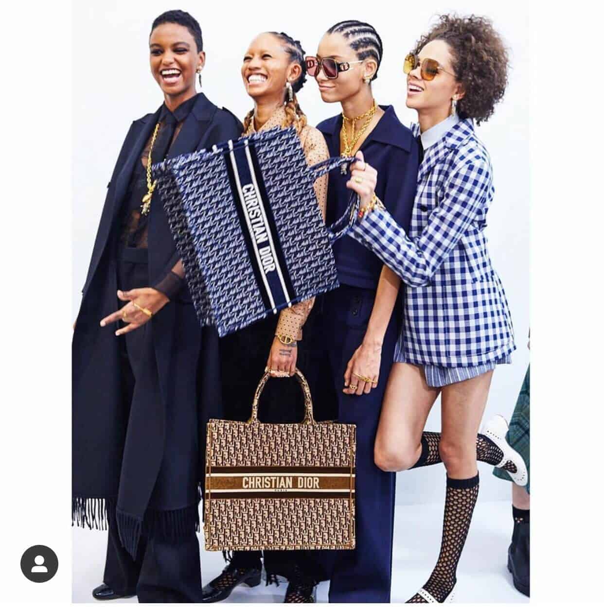 Dior 蓝色天鹅绒 Oblique Book Tote 购物袋 M1286ZWVF_M928