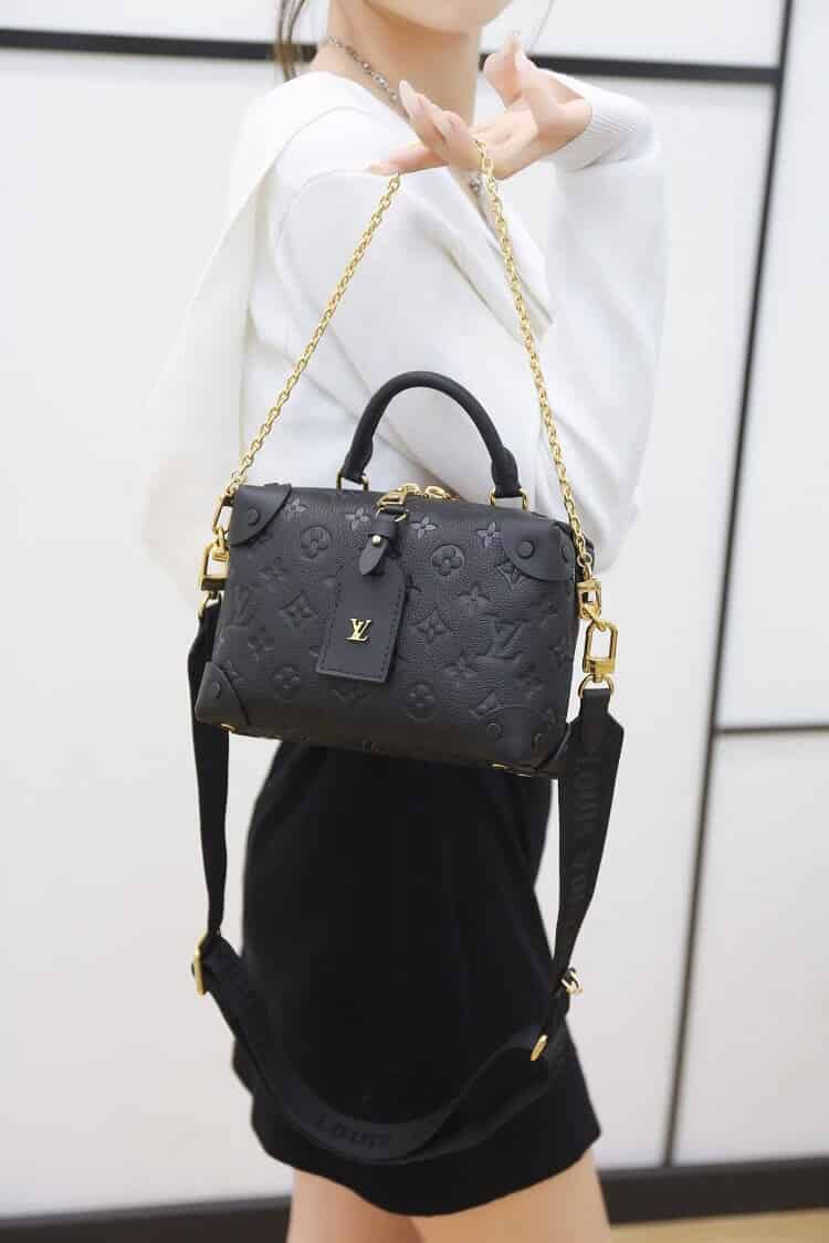 Louis Vuitton LV M45393 Petite Malle Souple 盒子斜跨包