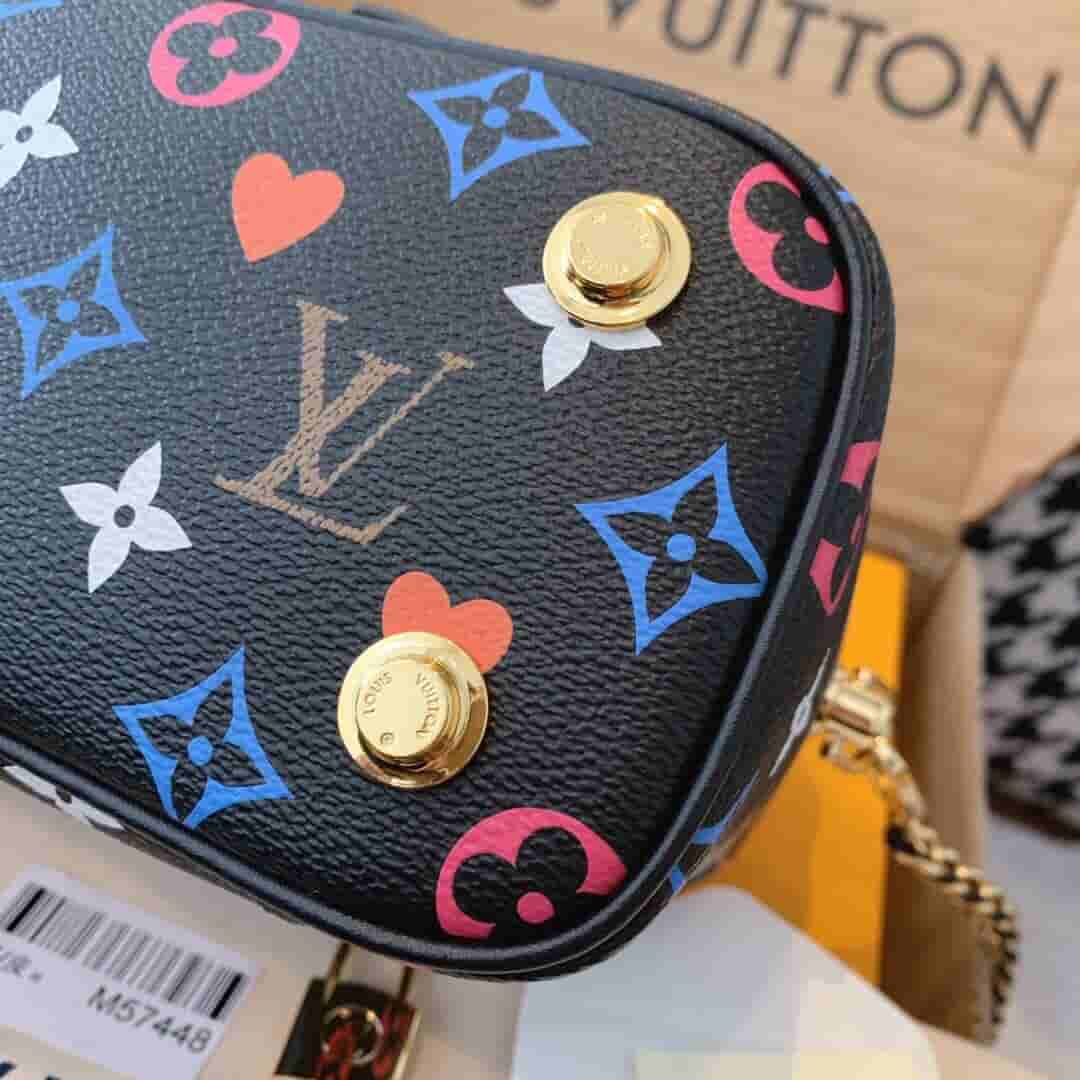 Louis Vuitton LV M57482 Vanity 黑三彩扑克牌盒子化妆包