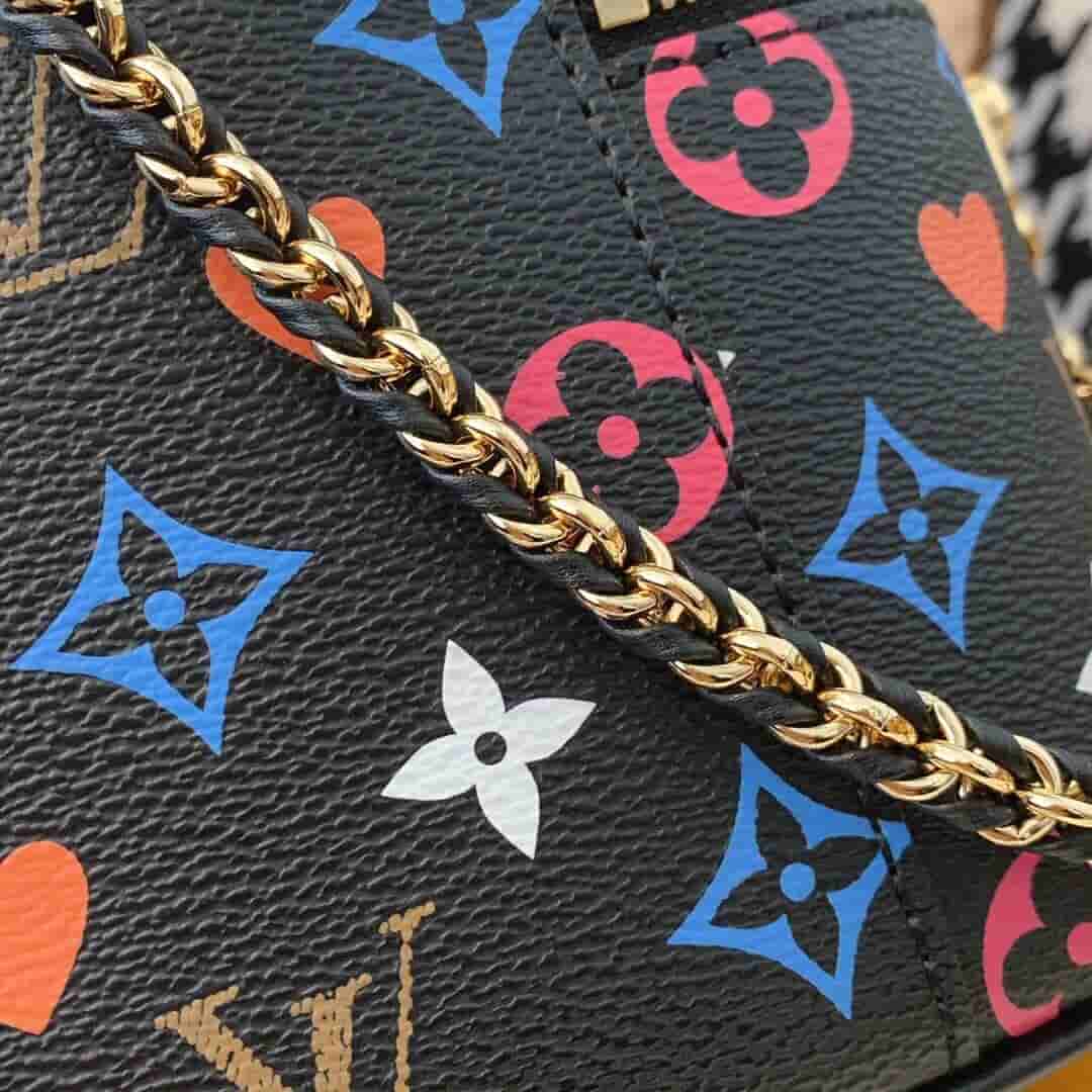 Louis Vuitton LV M57482 Vanity 黑三彩扑克牌盒子化妆包